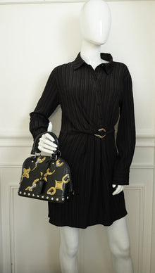 Louis Vuitton Black Chain Flower Alma BB Bag