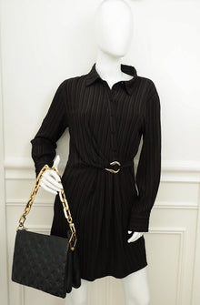 Louis Vuitton Black Monogram Embossed Coussin PM Bag
