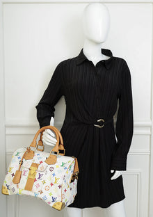 Louis Vuitton White Multicolor Monogram Speedy 30 Bag