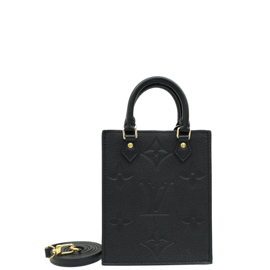 Louis Vuitton Noir Monogram Empreinte Petit Sac Plat Bag