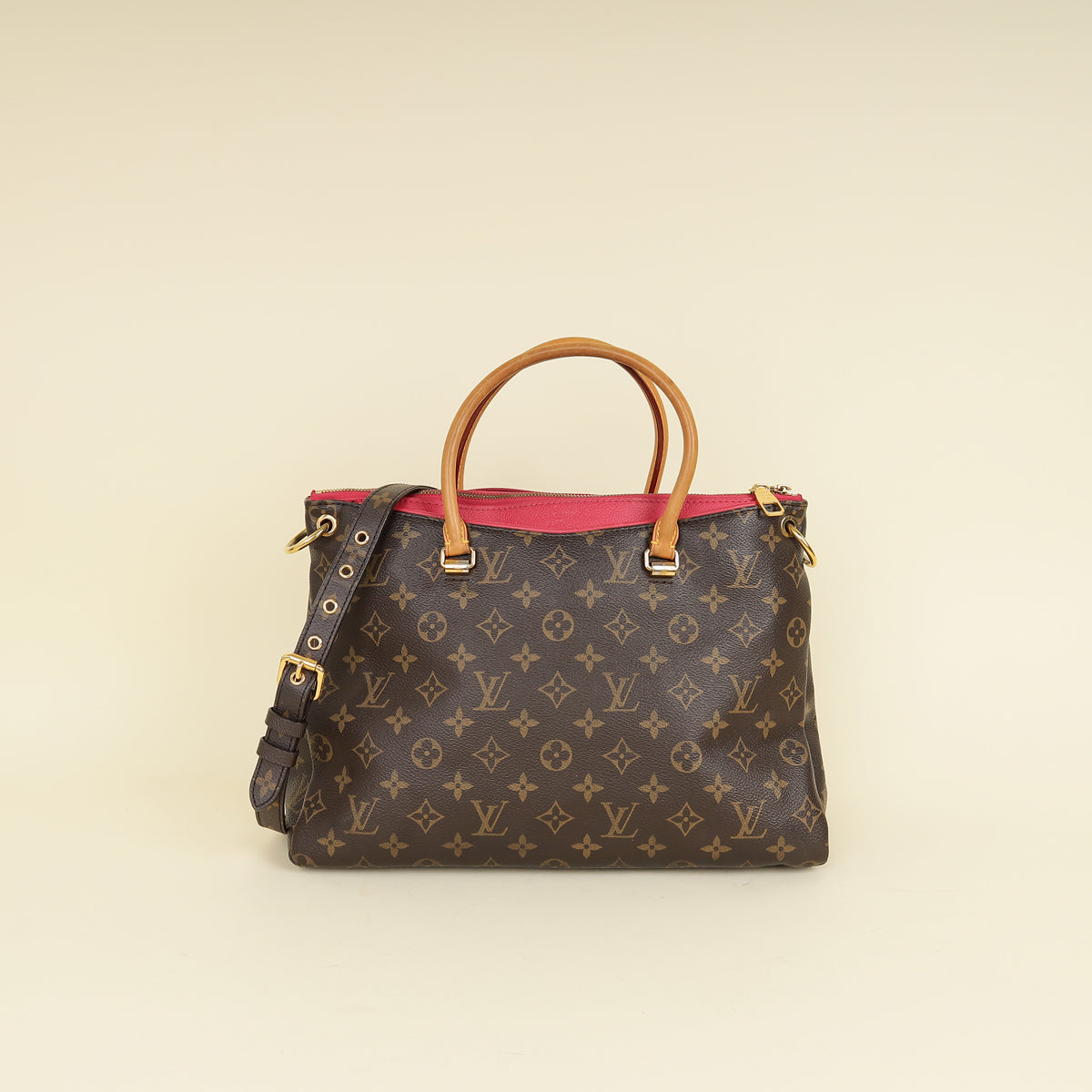 Louis Vuitton Monogram Fuchsia Pallas MM Tote Bag