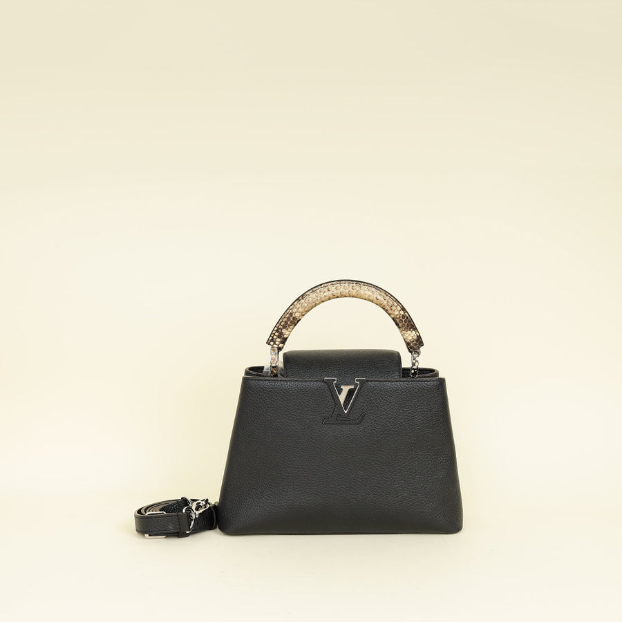 Louis Vuitton Black Capucines BB Python Bag