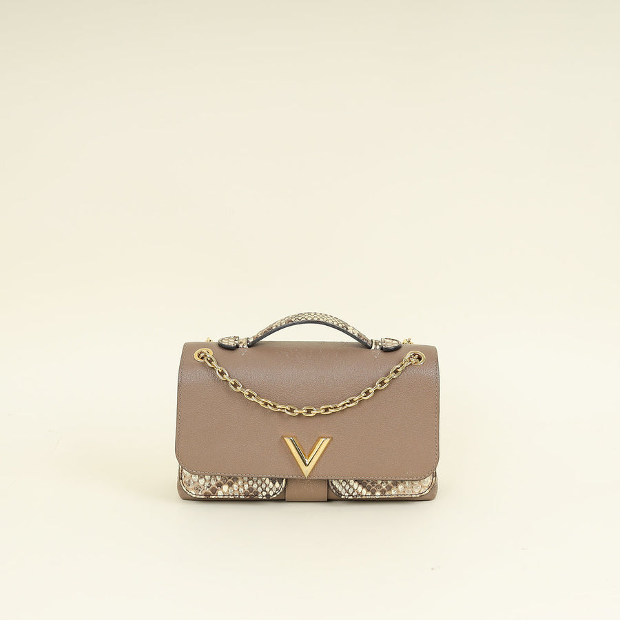 Louis Vuitton Bicolor Python and Leather Very Chain Bag