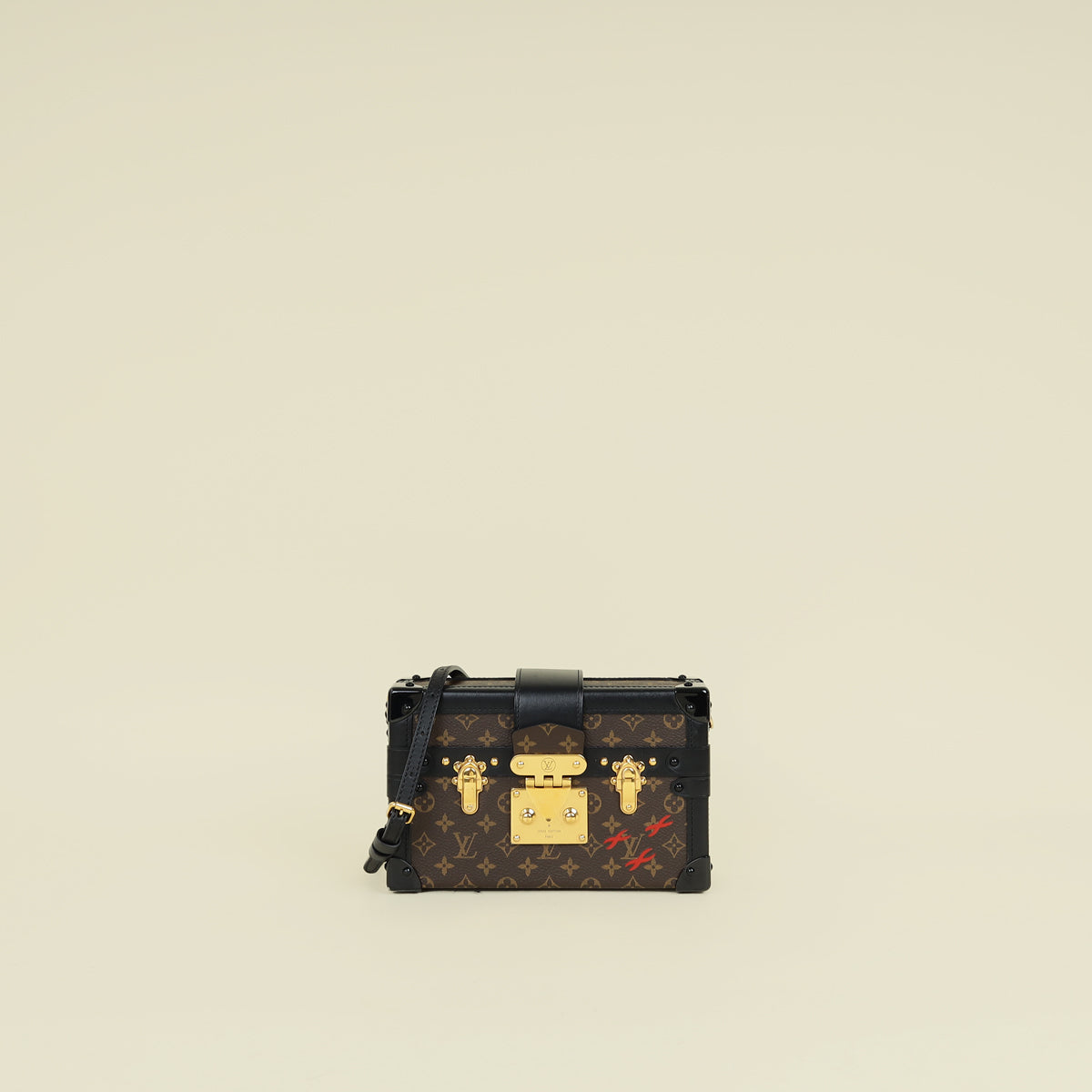 Louis Vuitton Monogram Black Petite Malle Bag