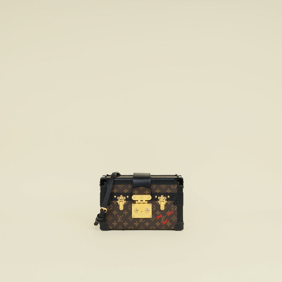 Louis Vuitton Monogram Black Petite Malle Bag