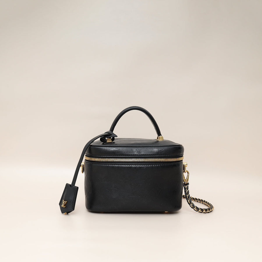 Louis Vuitton Black Monogram Ink Embossed Vanity PM Bag