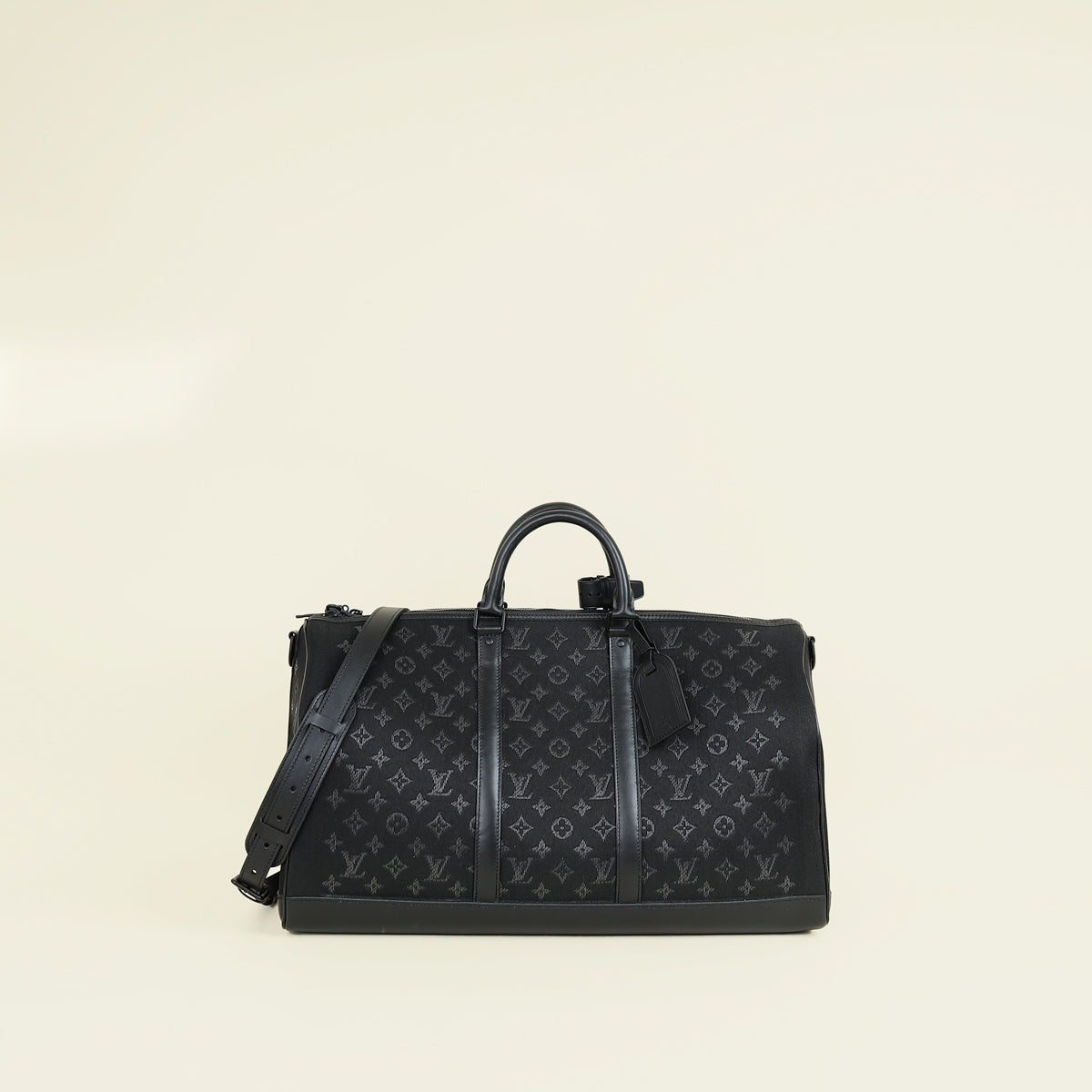 Louis Vuitton Black Monogram Light Up Keepall Bandoulière 50 Bag