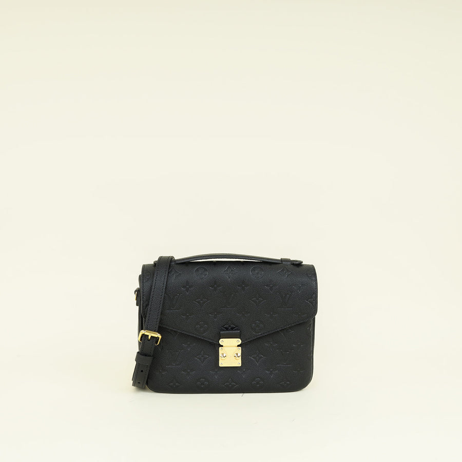 Louis Vuitton Black Monogram Empreinte Pochette Metis Bag