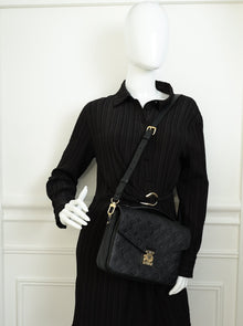 Louis Vuitton Black Monogram Empreinte Pochette Metis Bag