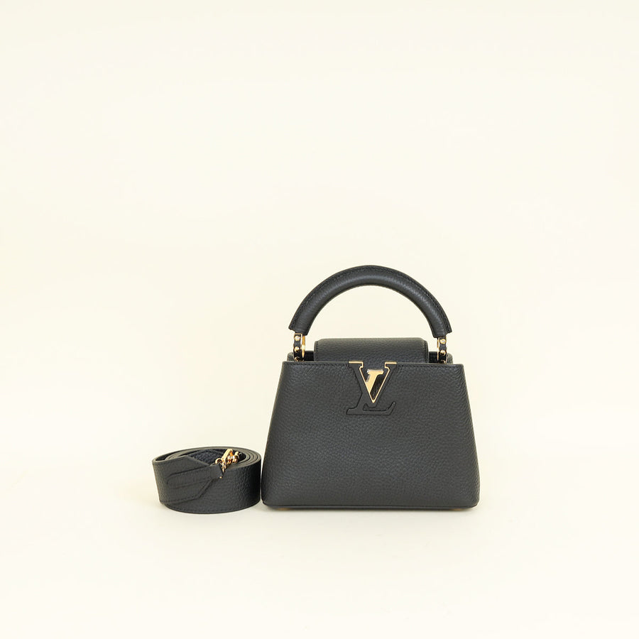 Louis Vuitton Black Mini Capucines Bag