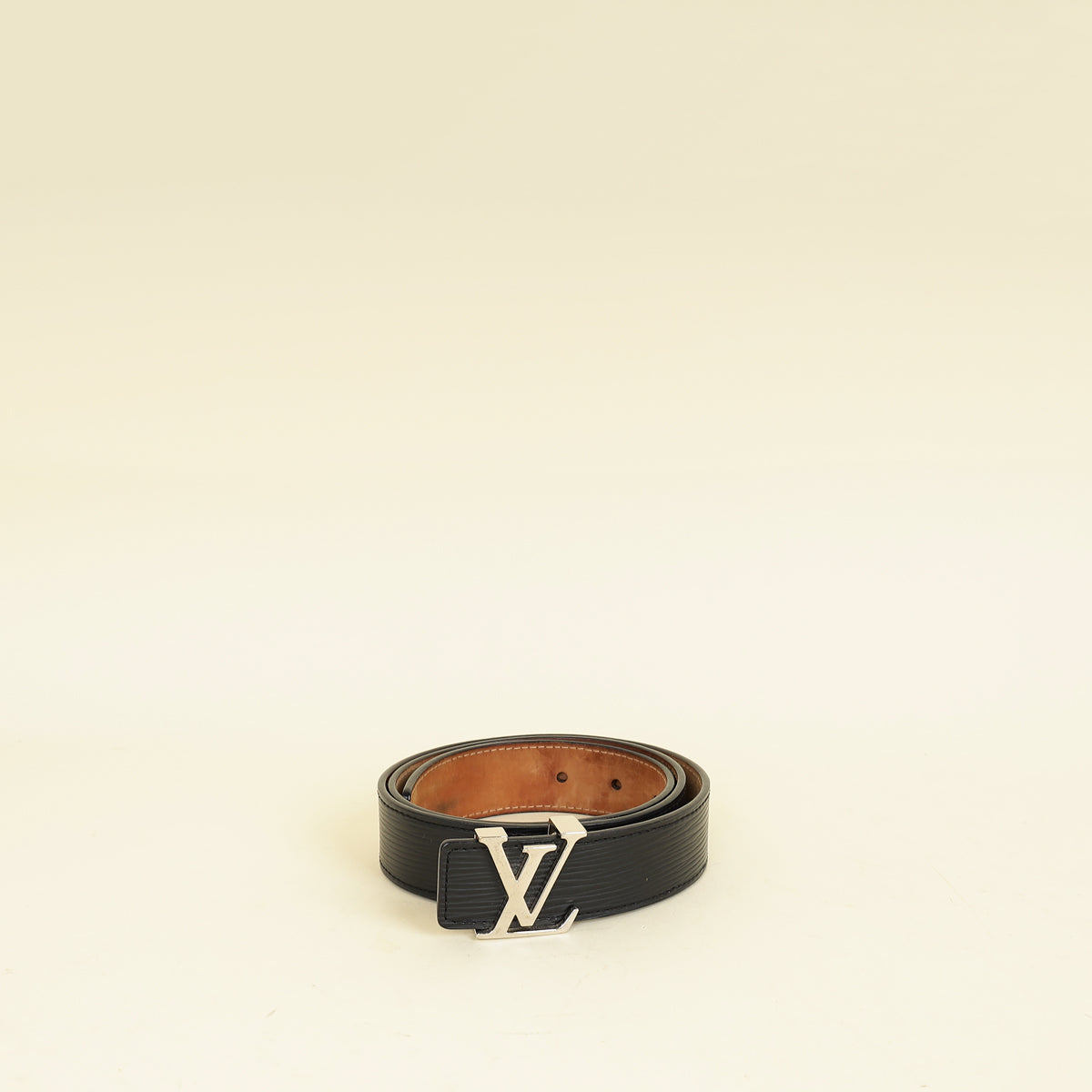 Louis Vuitton Black Initiales Buckle 30mm Belt 32