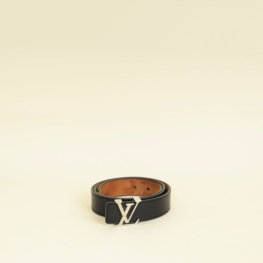 Louis Vuitton Black Initiales Buckle 30mm Belt 32