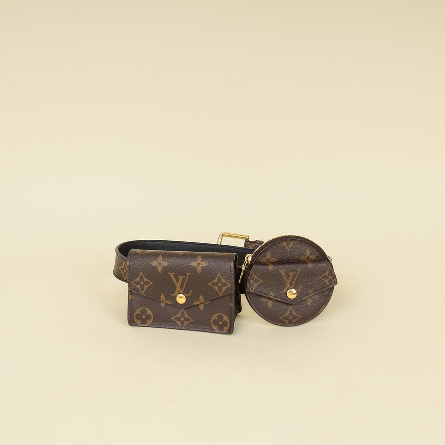 Louis Vuitton Brown Monogram Daily Multi Pocket 30mm Belt 28