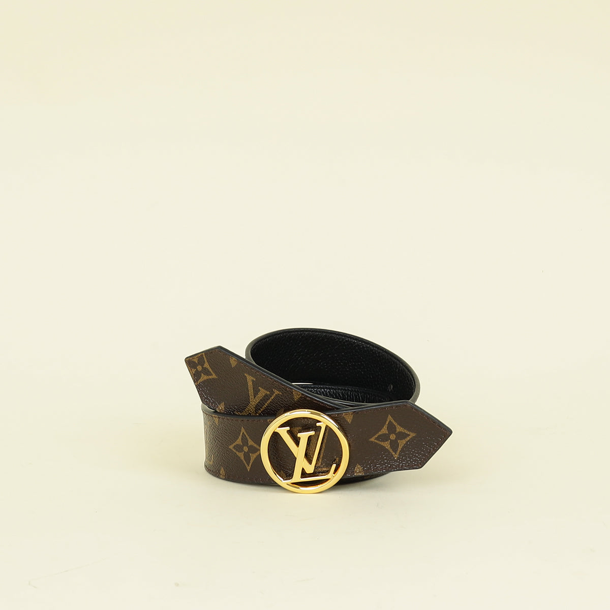 Louis Vuitton Monogram Black Circle Reversible 35mm Belt 34