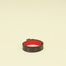 Louis Vuitton Monogram Red Initiales 30mm Reversible Belt 30