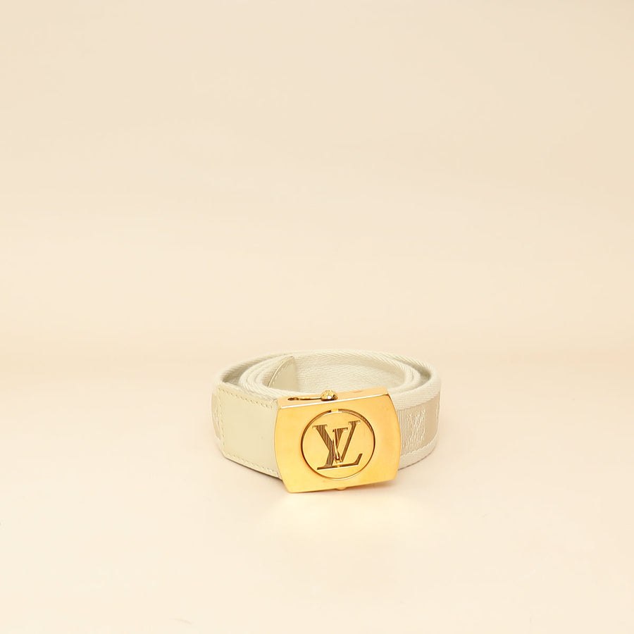 Louis Vuitton Cream Monogram Fortune Sangle Belt 32