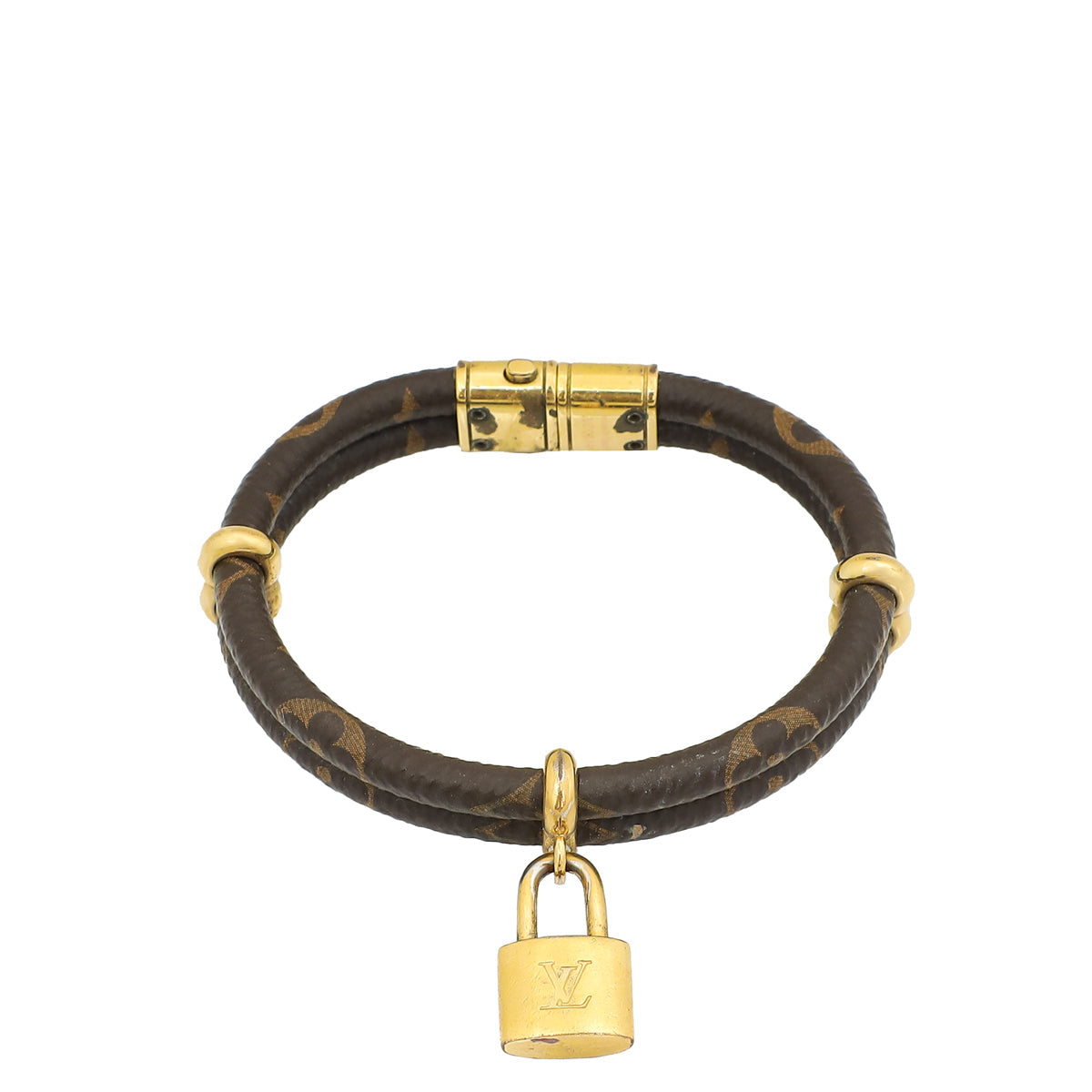 Louis Vuitton Brown Monogram Keep It Twice Bracelet