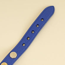 Louis Vuitton Blue Goatskin Spike It Wrap Bracelet