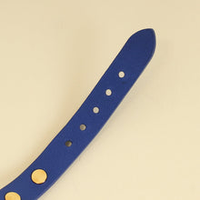 Louis Vuitton Blue Goatskin Spike It Wrap Bracelet