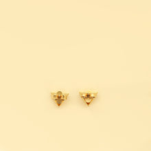 Louis Vuitton Gold Finish Essential V Stud Earrings