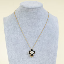 Louis Vuitton 18K 3 Golds Vivienne Diamond Black Lacquer Pendant Necklace