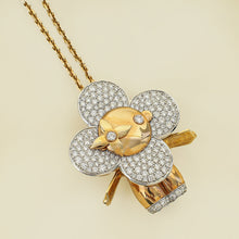 Louis Vuitton 18K 3 Golds and Diamonds Pavage Vivienne Large Pendant