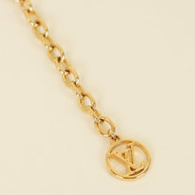 Louis Vuitton Gold Finish Strass Essential V Necklace