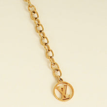 Louis Vuitton Gold Mother of Pearl Circle Logo Pendant Necklace