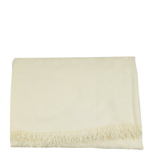 Louis Vuitton Beige Silk Wool Monogram Shawl