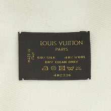 Louis Vuitton Beige Silk Wool Monogram Shawl