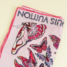 Louis Vuitton Pink Multicolor Carre World Of Love Butterfly Square Scarf