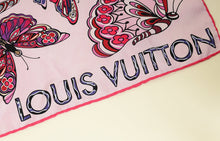 Louis Vuitton Pink Multicolor Carre World Of Love Butterfly Square Scarf