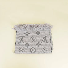 Louis Vuitton Grey Monogram Logomania Wool Silk Scarf