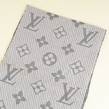 Louis Vuitton Grey Monogram Logomania Wool Silk Scarf