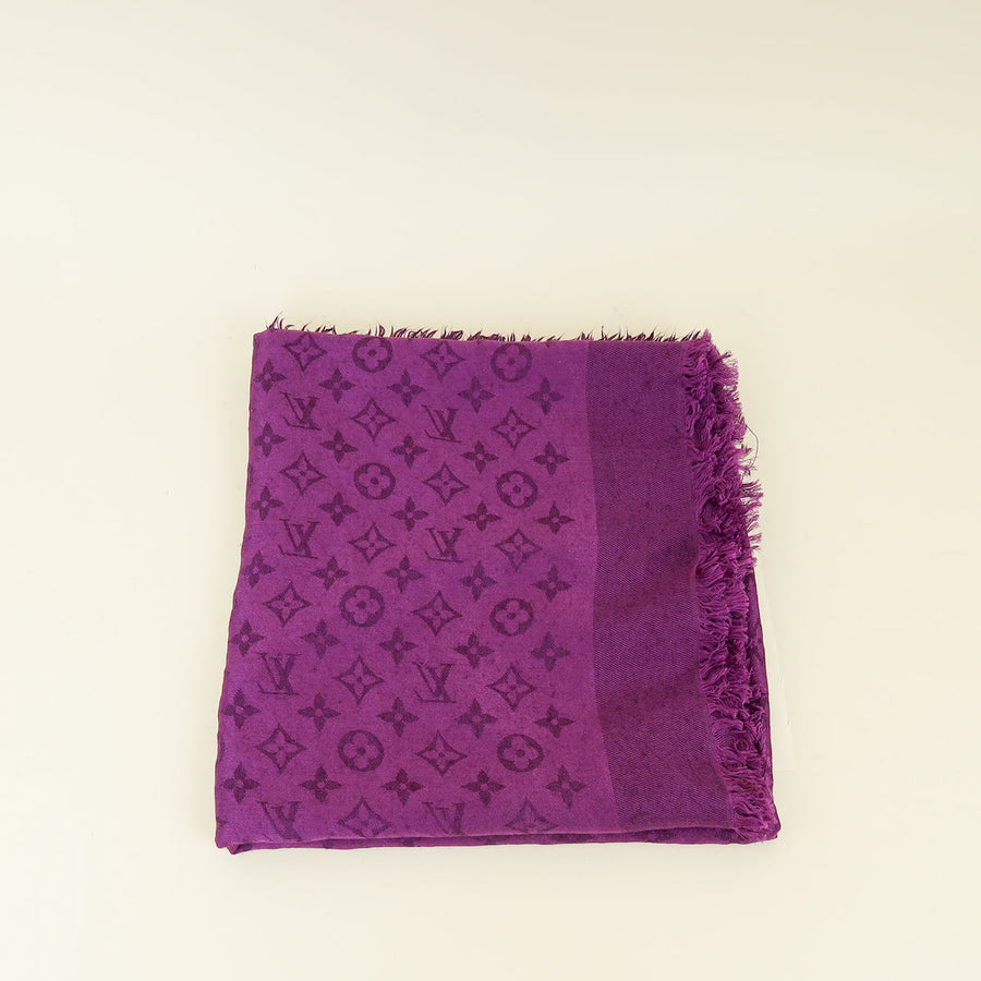 Louis Vuitton Violet Monogram Classic Shawl