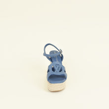 Louis Vuitton Dark Blue Isola Wedge Espadrille Sandal 38