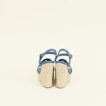 Louis Vuitton Dark Blue Isola Wedge Espadrille Sandal 38
