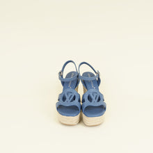 Louis Vuitton Dark Blue Isola Wedge Espadrille Sandal 38