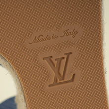 Louis Vuitton Dark Blue Isola Wedge Espadrille Sandal 38
