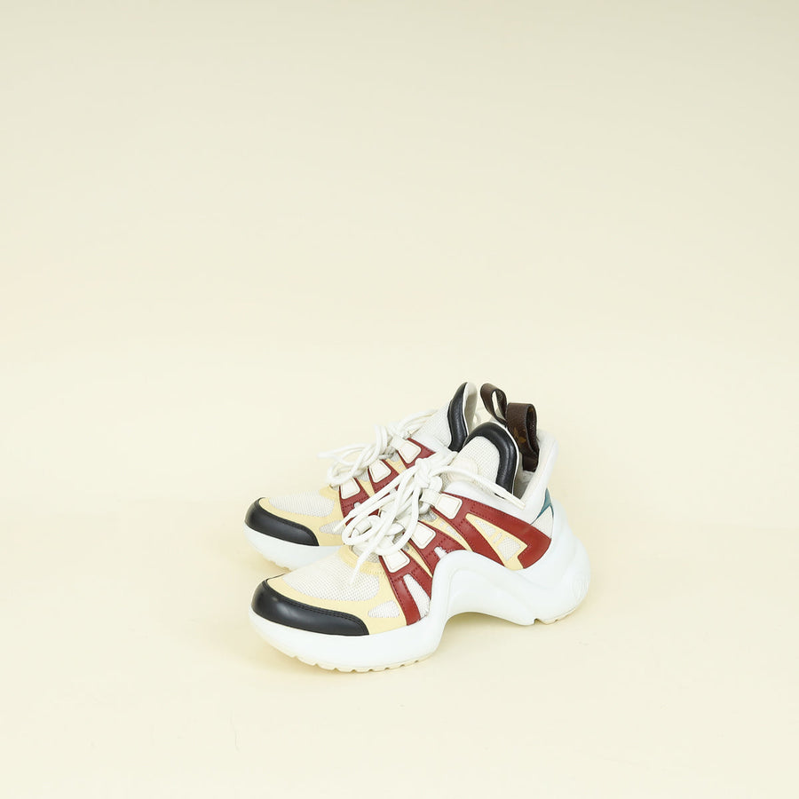 Louis Vuitton White Multicolor Archlight Sneakers 35.5