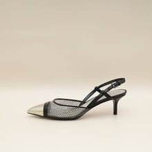 Louis Vuitton Black Mesh PVC Urban Twist Slingback 35