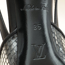 Louis Vuitton Black Mesh PVC Urban Twist Slingback 35
