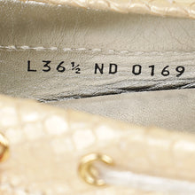 Louis Vuitton Light Gold Python Gloria Flat Loafer 36.5