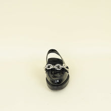 Louis Vuitton Black Chain Moccasin Slingback 36.5
