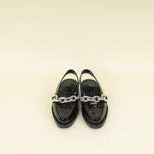 Louis Vuitton Black Chain Moccasin Slingback 36.5