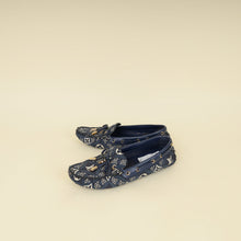 Louis Vuitton Navy Blue Jacquard Since 1854 Gloria Loafers 37