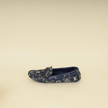 Louis Vuitton Navy Blue Jacquard Since 1854 Gloria Loafers 37