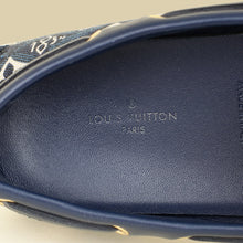 Louis Vuitton Navy Blue Jacquard Since 1854 Gloria Loafers 37