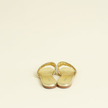 Louis Vuitton Metallic Gold Monogram Revival Flat Mules 37