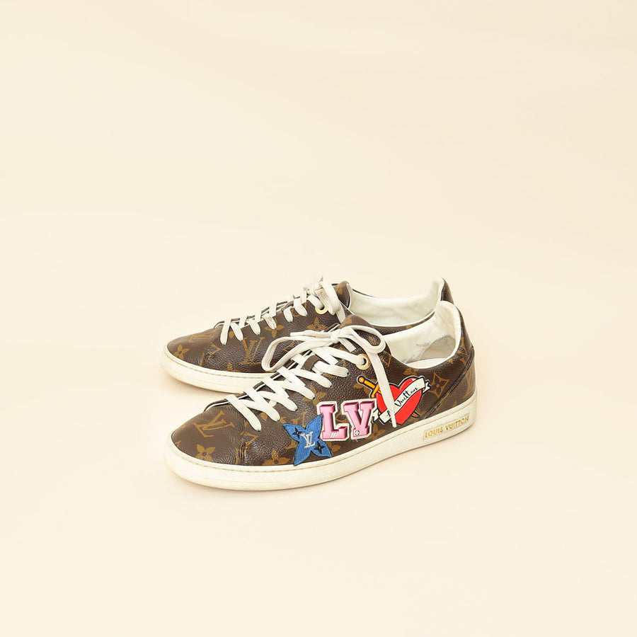 Louis Vuitton Brown Monogram Heart Sneakers 38.5